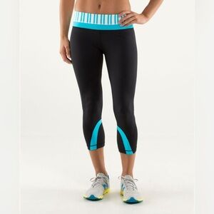 Black lululemon leggings - crop leggings- size 6